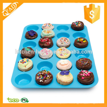 Food Grade Silicone 24 Cup Premium Cupcake Pan